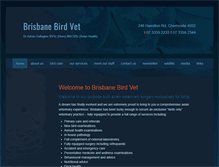 Tablet Screenshot of brisbanebirdvet.com.au
